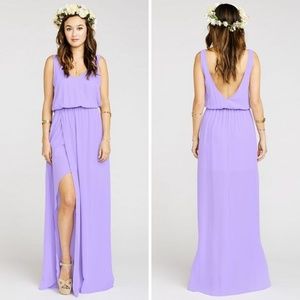 Show Me Your Mumu Kendall Maxi Dress Crisp Lilac